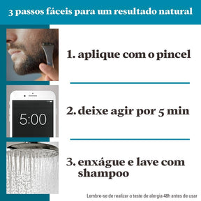 Just For Men Grecin 5 Color Gel, Barba e Bigode, Tonalizante que Elimina o Grisalho, Aparência Natural, Cor M100, Castanho Escuro, 28g