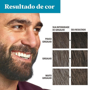 Just For Men Grecin 5 Color Gel, Barba e Bigode, Tonalizante que Elimina o Grisalho, Aparência Natural, Cor M100, Castanho Escuro, 28g