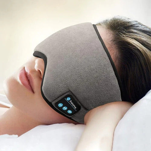 😴 Máscara 2 em 1 Anti-Luz + Fone Bluetooth – Dorme no Escuro com Som de Outro Mundo