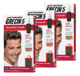Kit com 3 Frascos Grecin 5 – Castanho Médio Escuro (Shampoo Tonalizante 60ml)