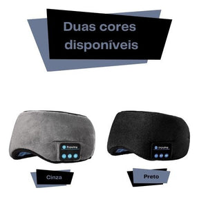 😴 Máscara 2 em 1 Anti-Luz + Fone Bluetooth – Dorme no Escuro com Som de Outro Mundo