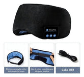 😴 Máscara 2 em 1 Anti-Luz + Fone Bluetooth – Dorme no Escuro com Som de Outro Mundo