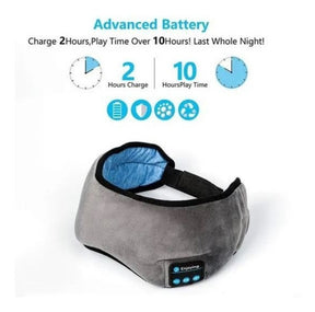 😴 Máscara 2 em 1 Anti-Luz + Fone Bluetooth – Dorme no Escuro com Som de Outro Mundo