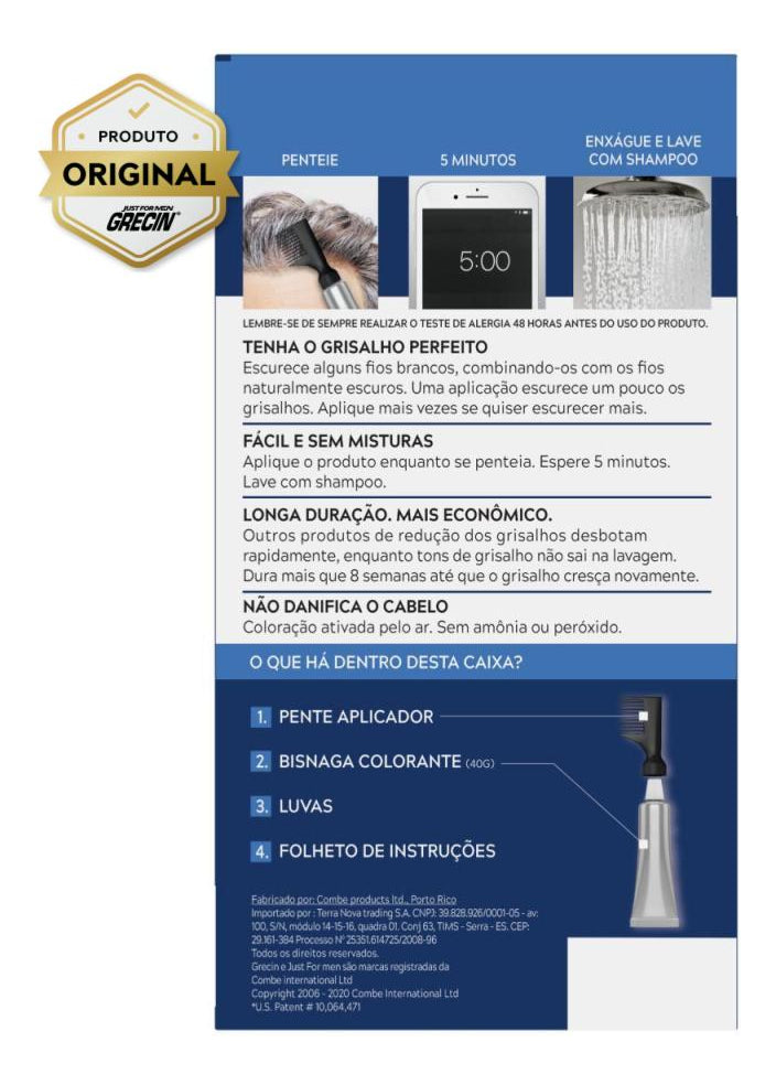 Grecin 3 em 1 – Cabelo Jovem e Natural em Minutos