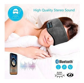 😴 Máscara 2 em 1 Anti-Luz + Fone Bluetooth – Dorme no Escuro com Som de Outro Mundo