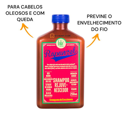 Shampoo Rejuvenescedor Lola Rapunzel 250ml Original Vegano