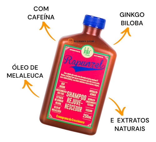 Shampoo Rejuvenescedor Lola Rapunzel 250ml Original Vegano
