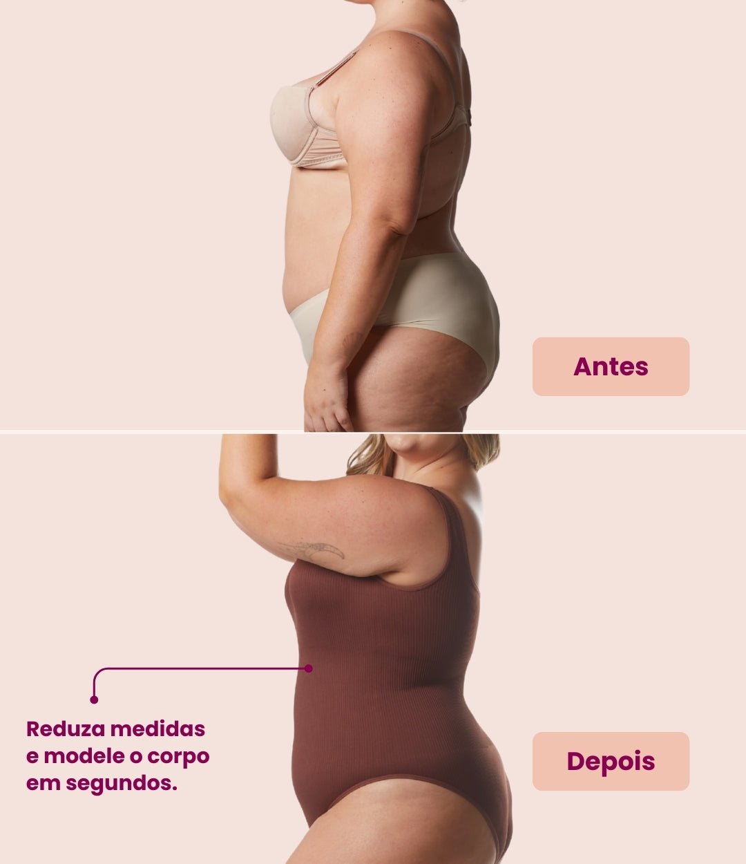 2 Bodys Shaper Canelado – Compre 1 Leve 2 | Conforto e Modelagem Perfeita