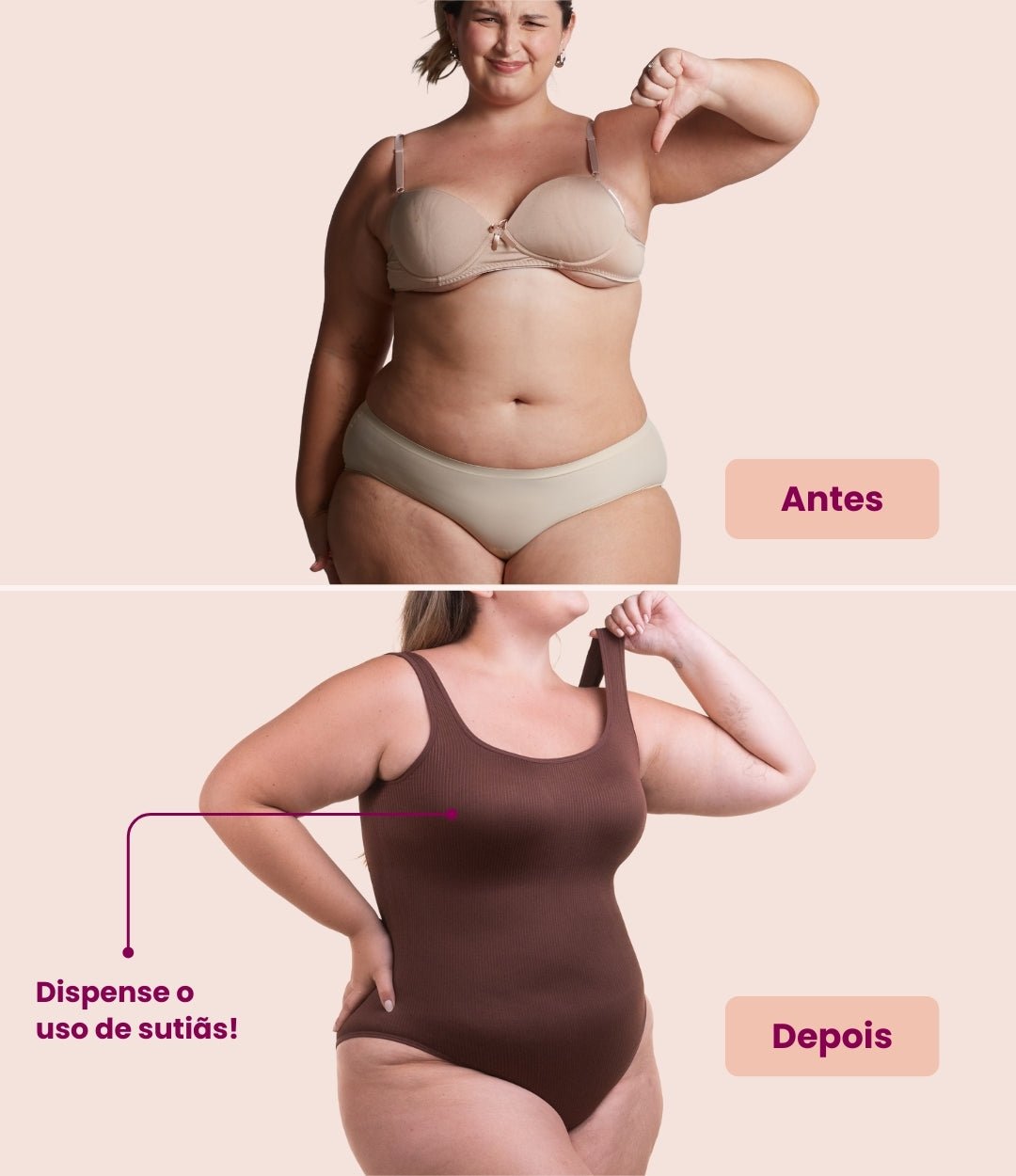 2 Bodys Shaper Canelado – Compre 1 Leve 2 | Conforto e Modelagem Perfeita