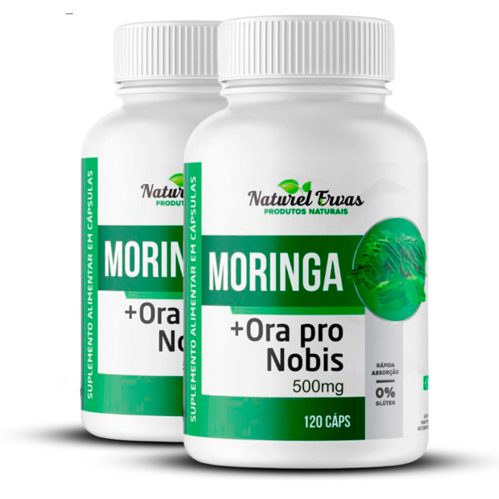 Moringa Oleifera + Ora-pro-nóbis | Super Suplemento Natural – Energia, Imunidade e Proteína Vegetal